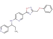 5-[3-(phenoxymethyl)-1,2,4-oxadiazol-5-yl]-N-[1-(4-pyridinyl)propyl]-2-pyridinamine