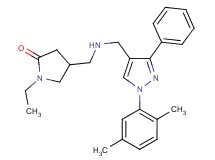 4-[({[1-(2,5-dimethylphenyl)-3-phenyl-1H-pyrazol-4-yl]methyl}amino)methyl]-1-ethyl-2-pyrrolidinone