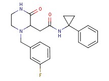 2-[1-(3-fluorobenzyl)-3-oxo-2-piperazinyl]-N-(1-phenylcyclopropyl)acetamide