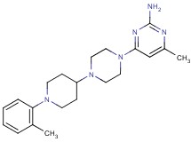 4-methyl-6-{4-[1-(2-methylphenyl)piperidin-4-yl]piperazin-1-yl}pyrimidin-2-amine