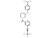 4-[3-({3-[(4-isopropylphenyl)amino]-1-piperidinyl}carbonyl)phenyl]-2-methyl-3-butyn-2-ol