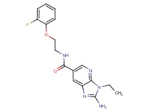 2-amino-3-ethyl-N-[2-(2-fluorophenoxy)ethyl]-3H-imidazo[4,5-b]pyridine-6-carboxamide