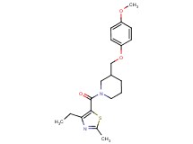 1-[(4-ethyl-2-methyl-1,3-thiazol-5-yl)carbonyl]-3-[(4-methoxyphenoxy)methyl]piperidine