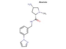 (2S,4S)-4-amino-1-methyl-N-[3-(1H-pyrazol-1-yl)benzyl]pyrrolidine-2-carboxamide