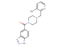 5-({4-[(3-methyl-2-pyridinyl)methyl]-1-piperazinyl}carbonyl)-1H-1,2,3-benzotriazole