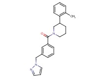 3-(2-methylphenyl)-1-[3-(1H-pyrazol-1-ylmethyl)benzoyl]piperidine