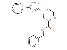 4-(3-phenyl-1,2,4-oxadiazol-5-yl)-N-(2-pyridinylmethyl)-2-piperazinecarboxamide