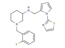1-(2-fluorobenzyl)-N-{[1-(1,3-thiazol-2-yl)-1H-pyrrol-2-yl]methyl}-3-piperidinamine