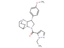 (3R*,3aR*,7aR*)-1-[(1-ethyl-1H-pyrazol-5-yl)carbonyl]-3-(4-methoxyphenyl)octahydro-4,7-ethanopyrrolo[3,2-b]pyridine
