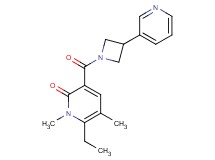 6-ethyl-1,5-dimethyl-3-{[3-(3-pyridinyl)-1-azetidinyl]carbonyl}-2(1H)-pyridinone
