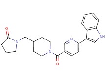 1-[(1-{[6-(1H-indol-3-yl)pyridin-3-yl]carbonyl}piperidin-4-yl)methyl]pyrrolidin-2-one