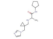 N-cyclopentyl-2-({[1-(1H-imidazol-1-ylmethyl)cyclopropyl]methyl}amino)propanamide