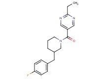 2-ethyl-5-{[3-(4-fluorobenzyl)piperidin-1-yl]carbonyl}pyrimidine