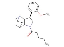(2R*,3S*,6R*)-3-(2-methoxyphenyl)-5-pentanoyl-1,5-diazatricyclo[5.2.2.0~2,6~]undecane