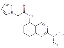 N-[2-(dimethylamino)-5,6,7,8-tetrahydro-5-quinazolinyl]-2-(1H-pyrazol-1-yl)acetamide