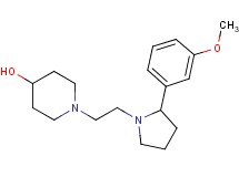 1-{2-[2-(3-methoxyphenyl)-1-pyrrolidinyl]ethyl}-4-piperidinol bis(trifluoroacetate) (salt)