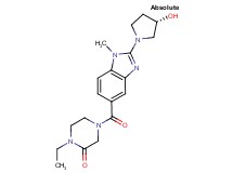 1-ethyl-4-({2-[(3S)-3-hydroxy-1-pyrrolidinyl]-1-methyl-1H-benzimidazol-5-yl}carbonyl)-2-piperazinone