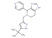 5-[(5-tert-butyl-1H-pyrazol-3-yl)methyl]-4-pyridin-4-yl-4,5,6,7-tetrahydro-1H-imidazo[4,5-c]pyridine