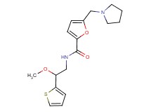 N-[2-methoxy-2-(2-thienyl)ethyl]-5-(pyrrolidin-1-ylmethyl)-2-furamide