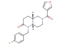 (4aR*,8aS*)-1-(4-fluorobenzyl)-6-(3-furoyl)octahydro-1,6-naphthyridin-2(1H)-one