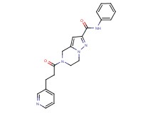 N-phenyl-5-(3-pyridin-3-ylpropanoyl)-4,5,6,7-tetrahydropyrazolo[1,5-a]pyrazine-2-carboxamide