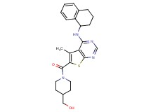 (1-{[5-methyl-4-(1,2,3,4-tetrahydro-1-naphthalenylamino)thieno[2,3-d]pyrimidin-6-yl]carbonyl}-4-piperidinyl)methanol