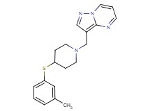 3-({4-[(3-methylphenyl)thio]piperidin-1-yl}methyl)pyrazolo[1,5-a]pyrimidine
