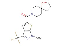 8-{[1-methyl-3-(trifluoromethyl)-1H-thieno[2,3-c]pyrazol-5-yl]carbonyl}-1-oxa-8-azaspiro[4.5]decane
