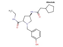 (4R)-4-[(cyclopentylacetyl)amino]-N-ethyl-1-(3-hydroxybenzyl)-L-prolinamide
