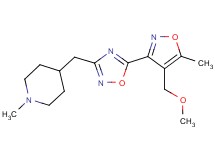 4-({5-[4-(methoxymethyl)-5-methylisoxazol-3-yl]-1,2,4-oxadiazol-3-yl}methyl)-1-methylpiperidine