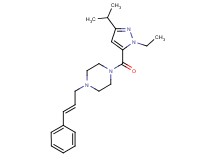 1-[(1-ethyl-3-isopropyl-1H-pyrazol-5-yl)carbonyl]-4-[(2E)-3-phenyl-2-propen-1-yl]piperazine
