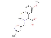 (2-fluoro-5-methoxyphenyl){methyl[(3-methylisoxazol-5-yl)methyl]amino}acetic acid