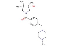 (3R)-3,4,4-trimethyl-1-{4-[(4-methyl-1-piperazinyl)methyl]benzoyl}-3-pyrrolidinol