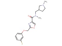 2-[(3-fluorophenoxy)methyl]-N-methyl-N-[(1-methylpyrrolidin-3-yl)methyl]-1,3-oxazole-4-carboxamide