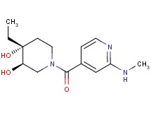 (3R*,4R*)-4-ethyl-1-[2-(methylamino)isonicotinoyl]piperidine-3,4-diol