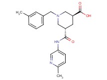 (3S*,5S*)-1-(3-methylbenzyl)-5-{[(6-methyl-3-pyridinyl)amino]carbonyl}-3-piperidinecarboxylic acid