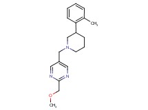 2-(methoxymethyl)-5-{[3-(2-methylphenyl)-1-piperidinyl]methyl}pyrimidine