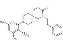 4,6-dimethyl-2-[3-oxo-2-(2-pyridin-2-ylethyl)-2,9-diazaspiro[5.5]undec-9-yl]nicotinonitrile