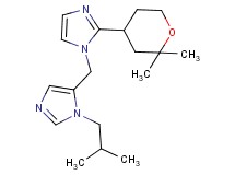 2-(2,2-dimethyltetrahydro-2H-pyran-4-yl)-1-[(1-isobutyl-1H-imidazol-5-yl)methyl]-1H-imidazole
