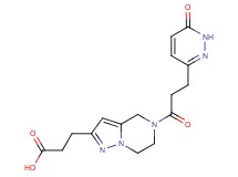 3-{5-[3-(6-oxo-1,6-dihydro-3-pyridazinyl)propanoyl]-4,5,6,7-tetrahydropyrazolo[1,5-a]pyrazin-2-yl}propanoic acid
