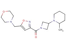 4-[(3-{[3-(2-methylpiperidin-1-yl)azetidin-1-yl]carbonyl}isoxazol-5-yl)methyl]morpholine