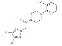 1-[(4-chloro-3-methyl-1H-pyrazol-1-yl)acetyl]-4-(3-methyl-2-pyridinyl)piperazine
