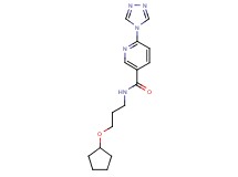 N-[3-(cyclopentyloxy)propyl]-6-(4H-1,2,4-triazol-4-yl)nicotinamide