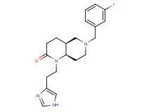 (4aS*,8aR*)-6-(3-fluorobenzyl)-1-[2-(1H-imidazol-4-yl)ethyl]octahydro-1,6-naphthyridin-2(1H)-one