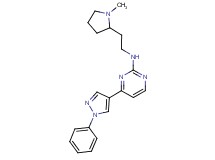 N-[2-(1-methylpyrrolidin-2-yl)ethyl]-4-(1-phenyl-1H-pyrazol-4-yl)pyrimidin-2-amine