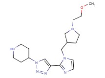 4-[4-(1-{[1-(2-methoxyethyl)-3-pyrrolidinyl]methyl}-1H-imidazol-2-yl)-1H-1,2,3-triazol-1-yl]piperidine dihydrochloride