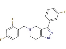 5-(2,4-difluorobenzyl)-3-(3-fluorophenyl)-4,5,6,7-tetrahydro-1H-pyrazolo[4,3-c]pyridine