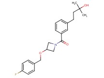 4-[3-({3-[(4-fluorobenzyl)oxy]-1-azetidinyl}carbonyl)phenyl]-2-methyl-2-butanol