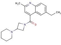 6-ethyl-2-methyl-4-{[3-(1-piperidinyl)-1-azetidinyl]carbonyl}quinoline