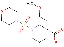 3-(2-methoxyethyl)-1-(4-morpholinylsulfonyl)-3-piperidinecarboxylic acid